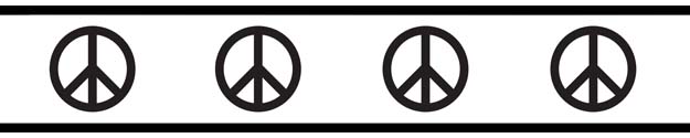 625x125 Groovy Peace Sign Baby And Kids Wall Border By Sweet Jojo Designs