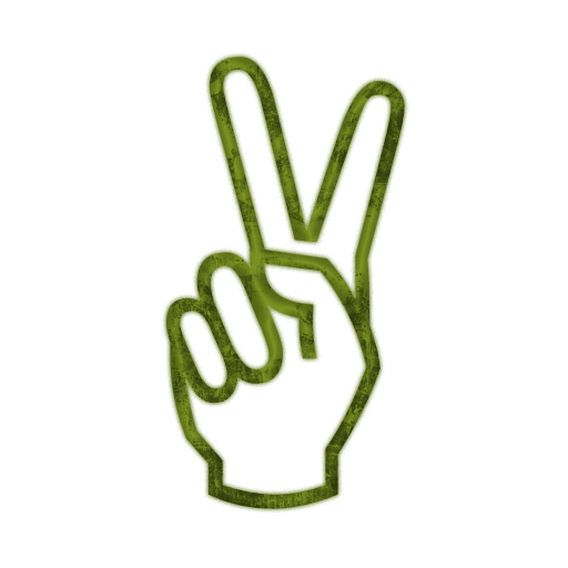 512x512 Hand Peace Sign Clipart