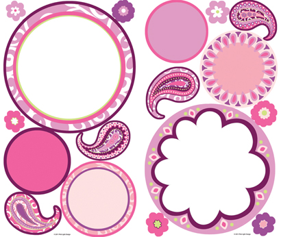 410x346 York Girl Power 2 Pink Peace Sign Wallpaper Border