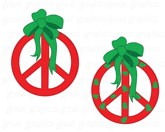 570x456 Christmas Peace Sign Clip Art