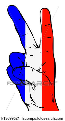 255x470 Clipart Of Peace Sign Of The French Flag K13699521