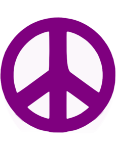229x297 Purple Peace Sign Clip Art