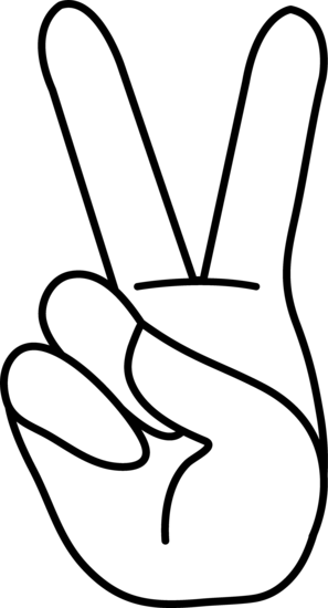 297x550 Hand Gesture Clipart Peace Sign Finger