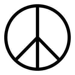 250x250 Free Peace Sign Clipart