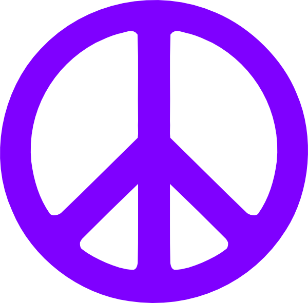 600x591 Peace Sign Clipart Purple