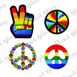 250x250 Americana, Dove Bird, Usa, Peace Sign, Uk Patch Transfer (As Low