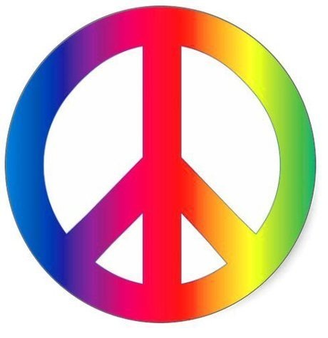460x475 Peace Sign Logo Sign