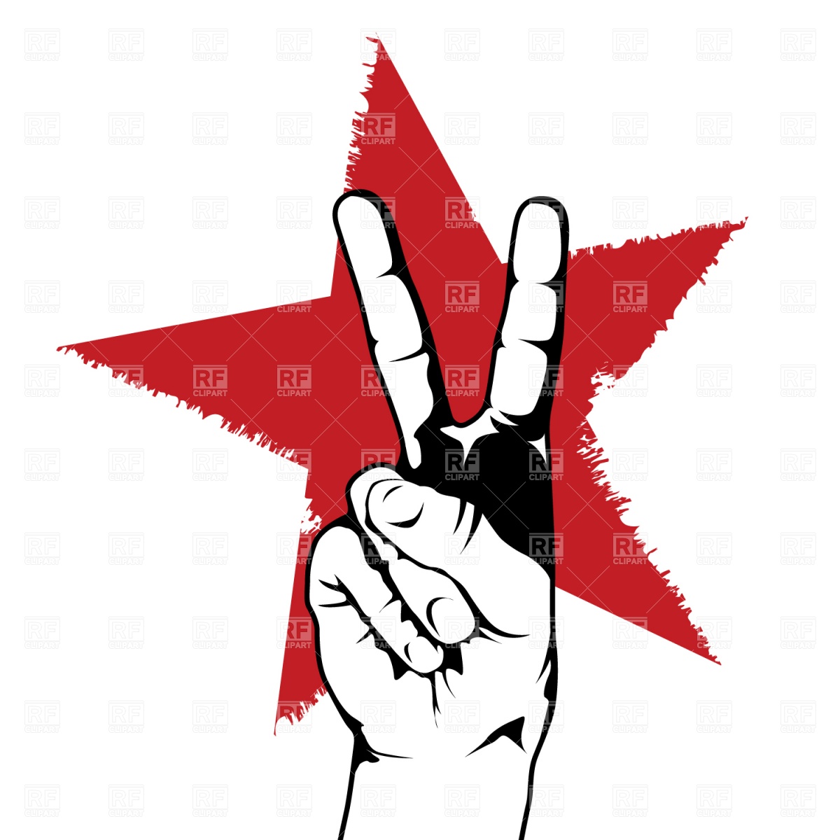 1200x1200 Peace Hand Sign Royalty Free Vector Clip Art Image