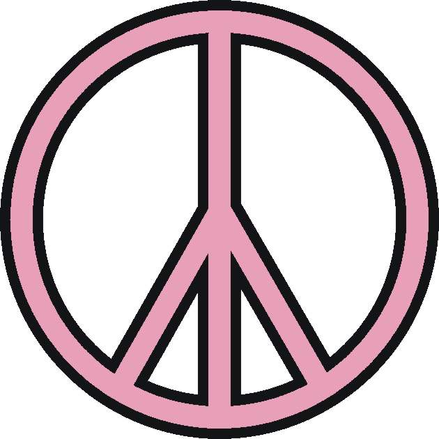 630x630 Pink Peace Sign Clip Art