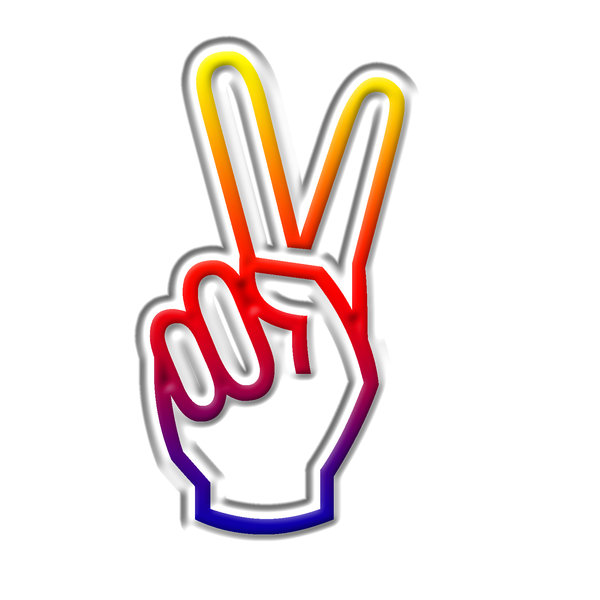 600x600 Finger Peace Sign Clip Art