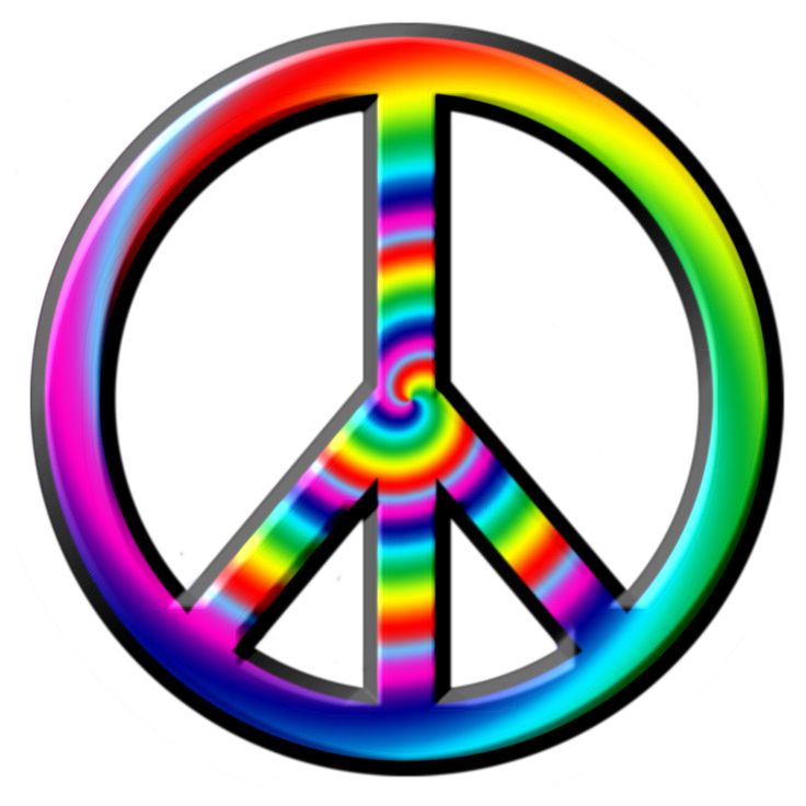 736x736 Peace Sign Clipart Psychedelic