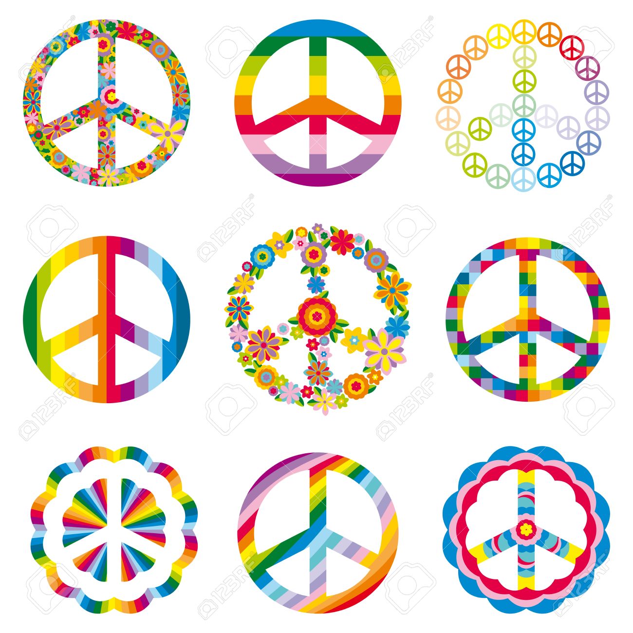 1300x1300 Peace Sign Clipart Vector