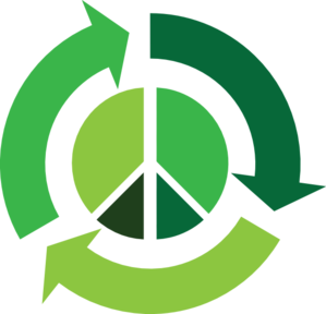 299x288 Recycle With Peace Symbol Clip Art