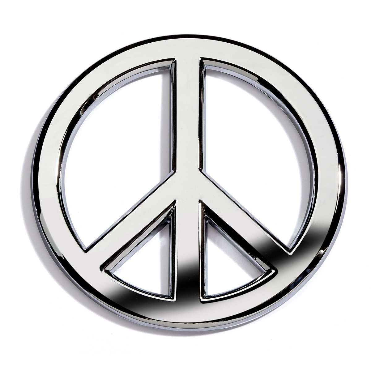 1200x1200 Chrome Peace Sign Car Emblem By Revolution Car Badges