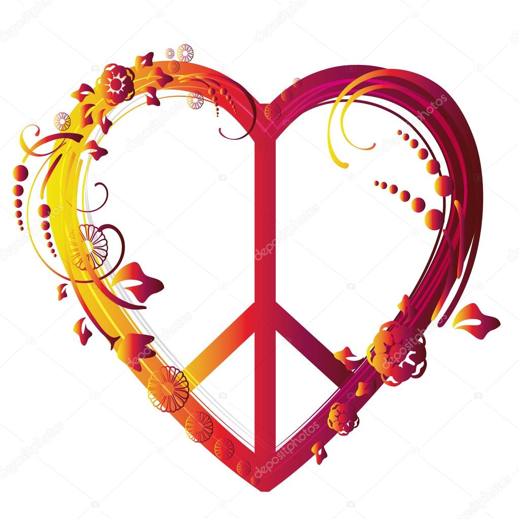 1024x1024 Heart Peace Symbol Stock Vector Jokalar01