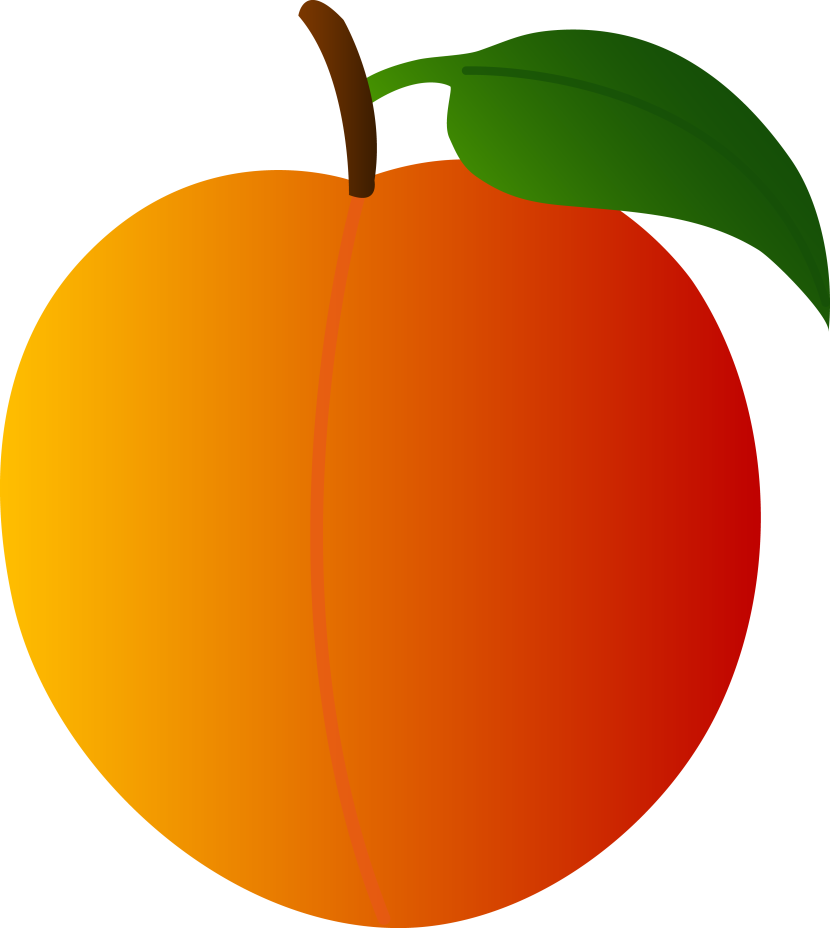 830x928 Peach Clip Art Image