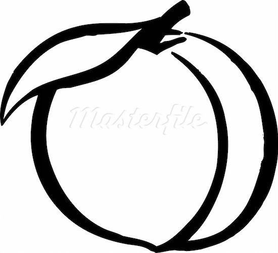 550x500 Peach Clipart Black And White