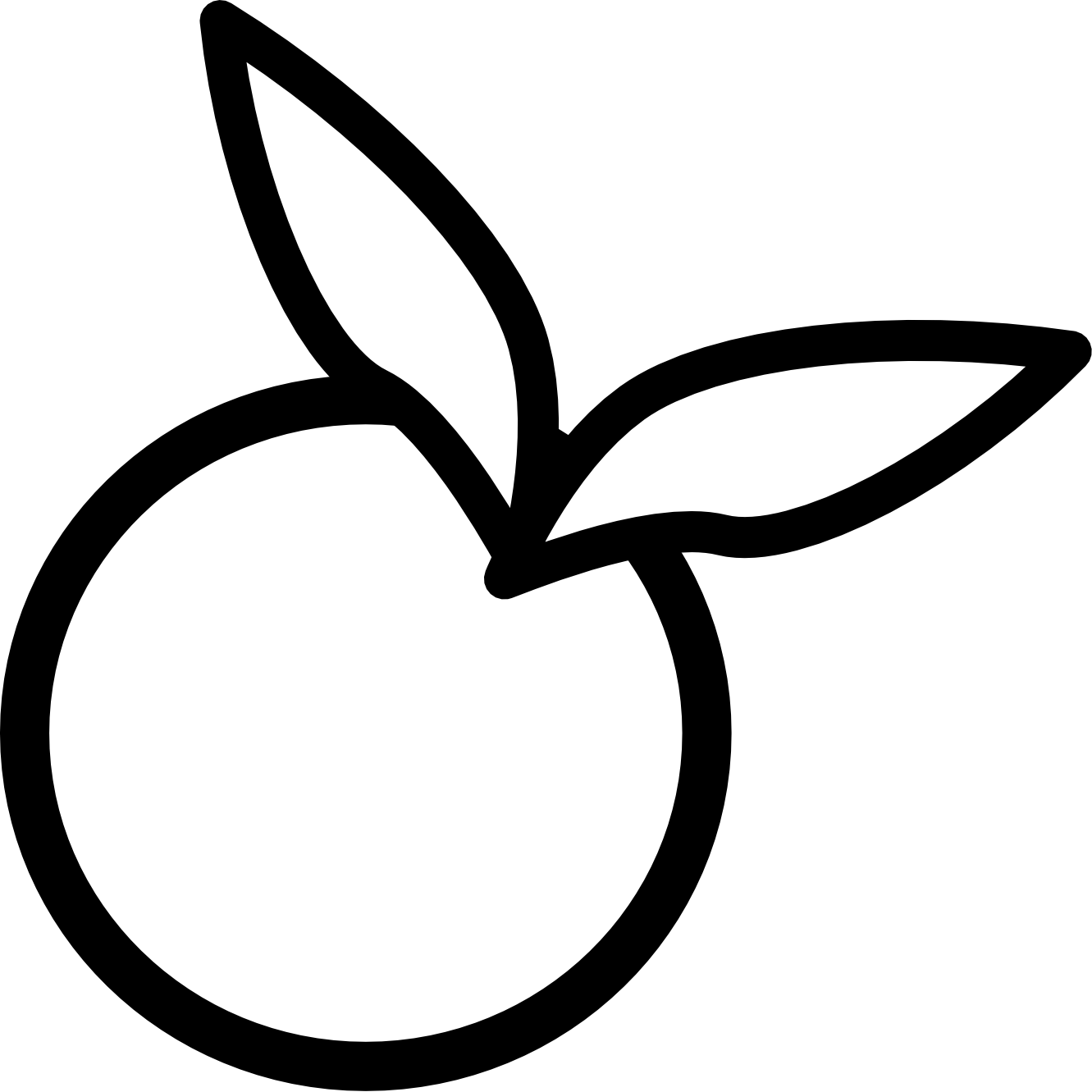 1331x1331 Peach Clipart Black And White Free Images