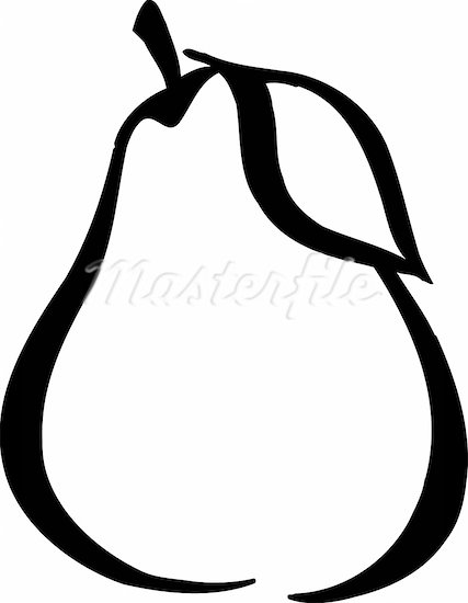 427x550 Black Clipart Pear