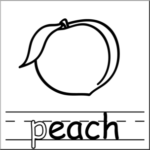304x304 Clip Art Basic Words Each Phonics Peach Bampw I