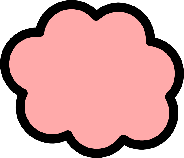 600x514 Peach Cloud Clip Art
