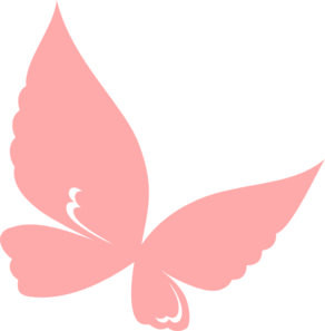292x297 Peach Butterfly Clip Art
