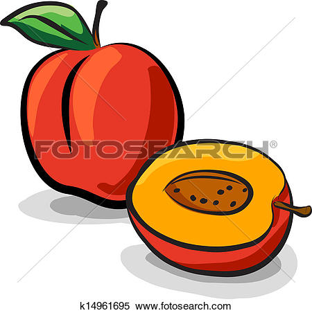 450x452 Peach Clipart Sliced