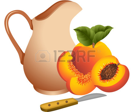 450x370 Peach Cut In Half Royalty Free Cliparts, Vectors, And Stock