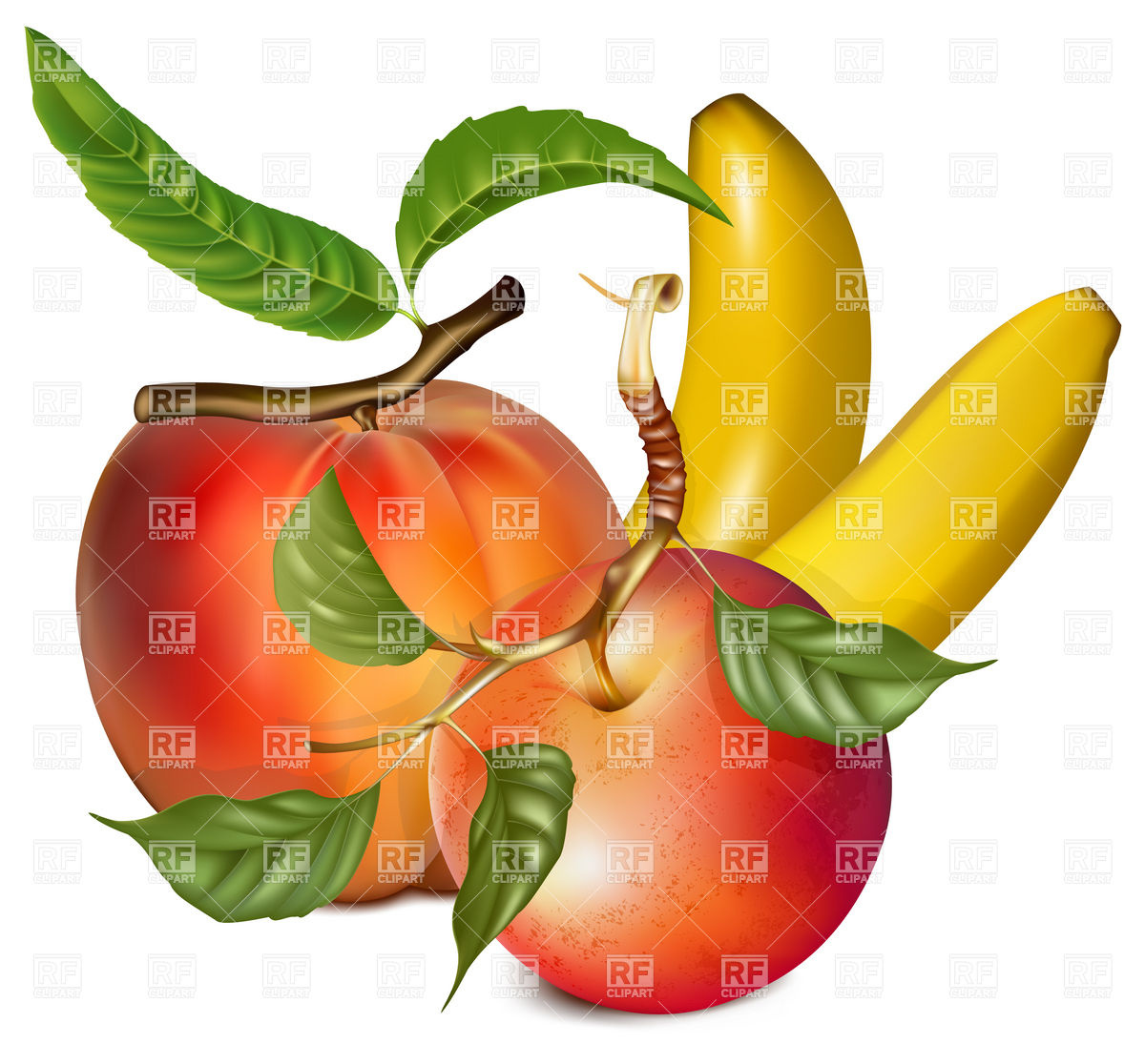 1200x1116 Banana Clipart Apples And Banana