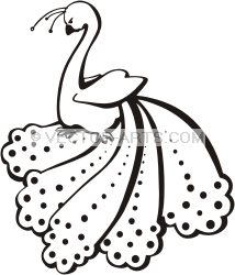 214x250 Clip Art Design (Vinyl Ready) Peacock