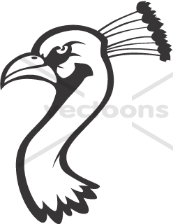 248x320 Peacock Head In Black