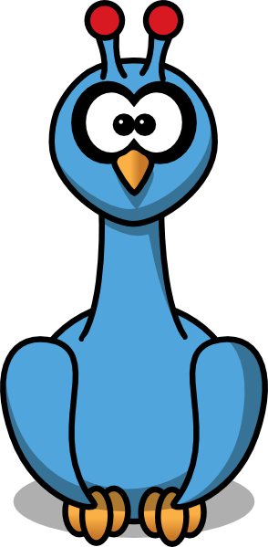 294x599 Naked Peacock Clip Art