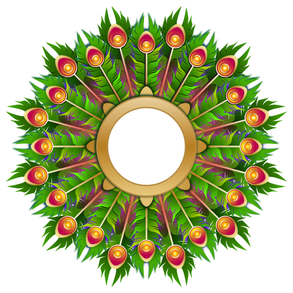 600x600 Peacock Feather Wreath Png Clip Arts For Web