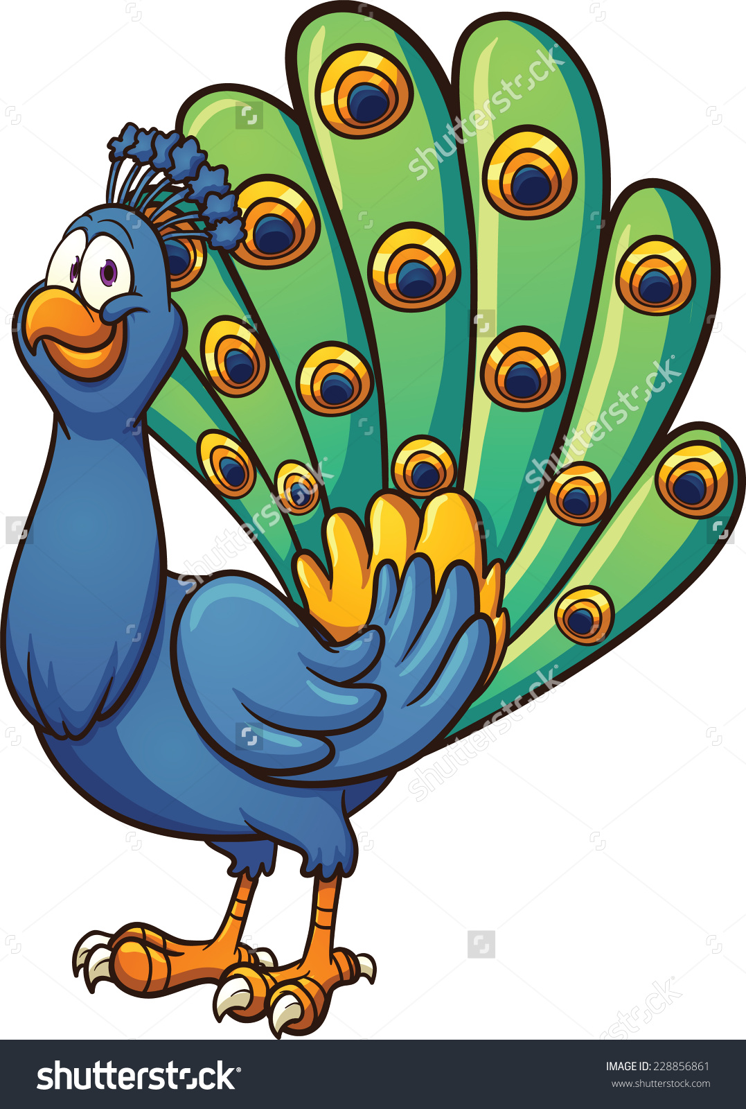 1077x1600 Cartoon Peacock Clip Art Clipart