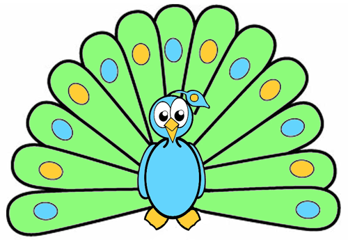 500x345 How To Draw Cartoon Peacocks Step By Step Drawing Tutorial