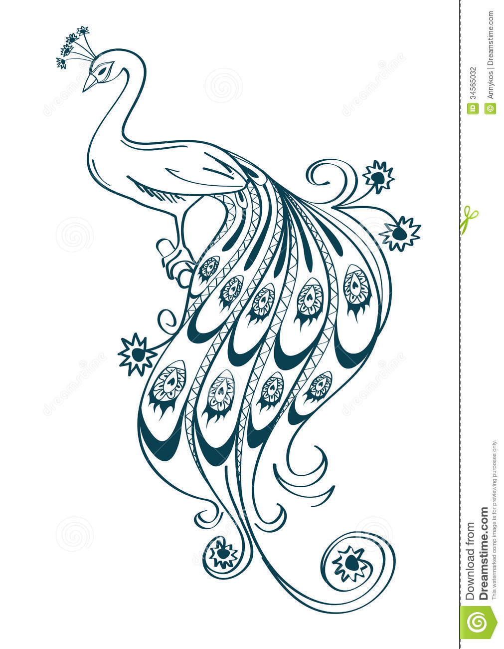 Peacock Drawing | Free download on ClipArtMag