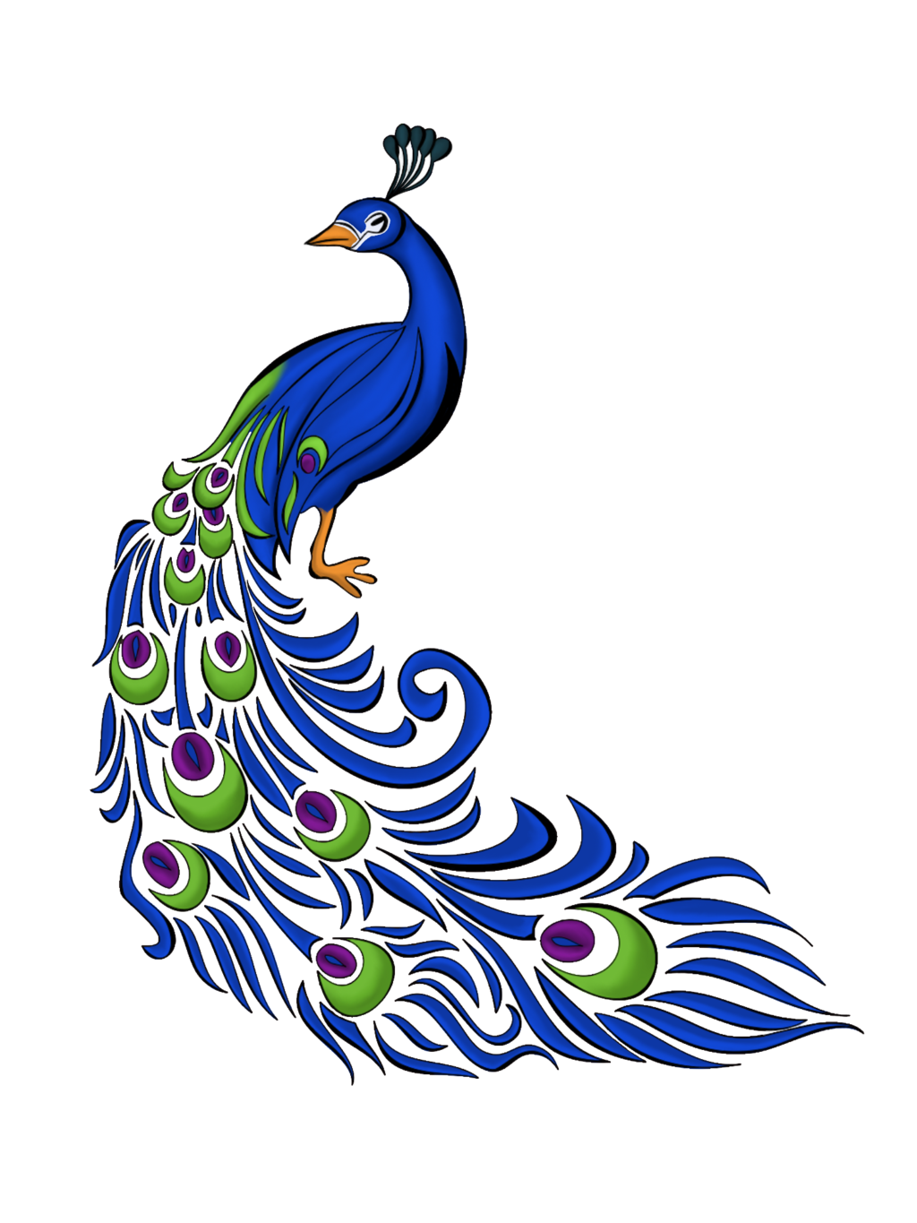 1024x1365 Peacock Border Clipart Free Clipart Images