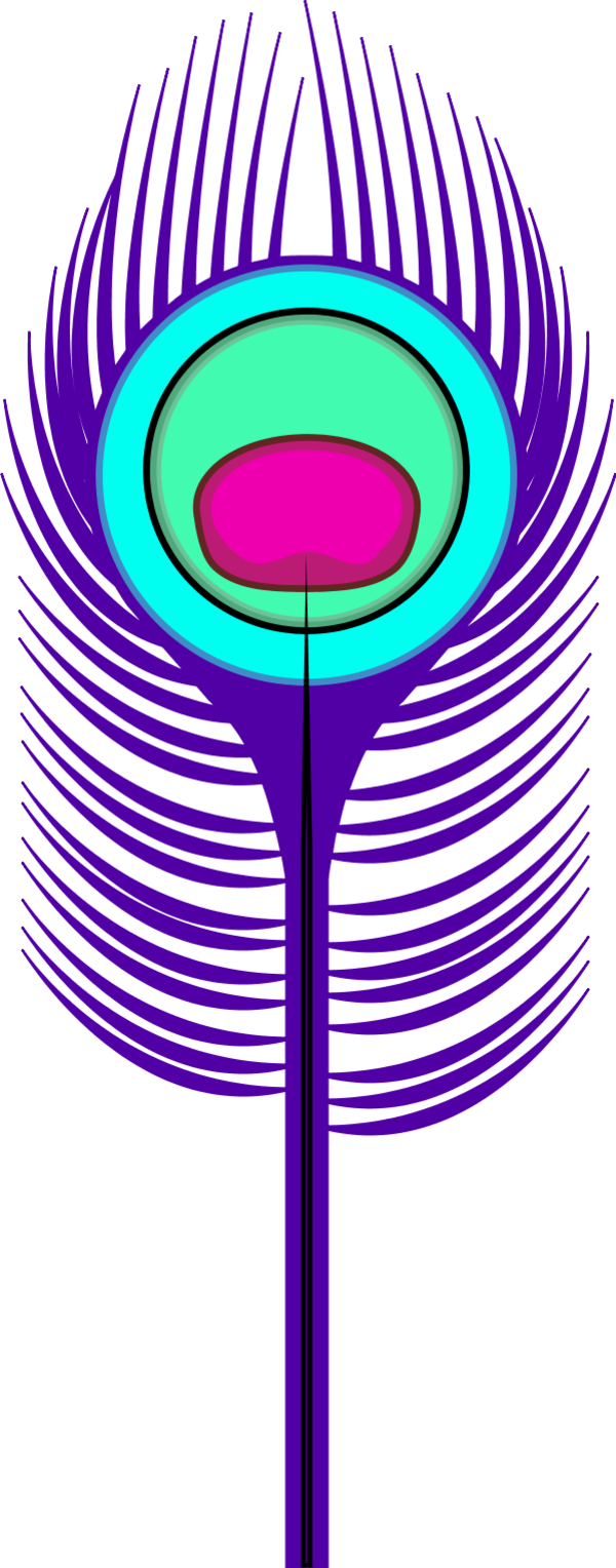 600x1528 Feather Borders Clip Art