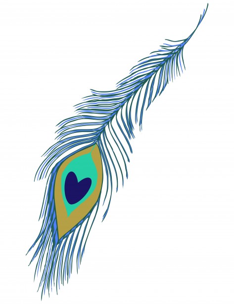 473x615 Peacock Feather Border Clip Art