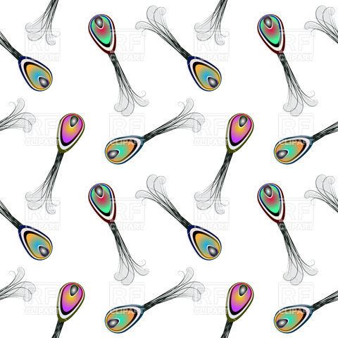 480x480 Peacock Feathers Seamless Pattern Royalty Free Vector Clip Art