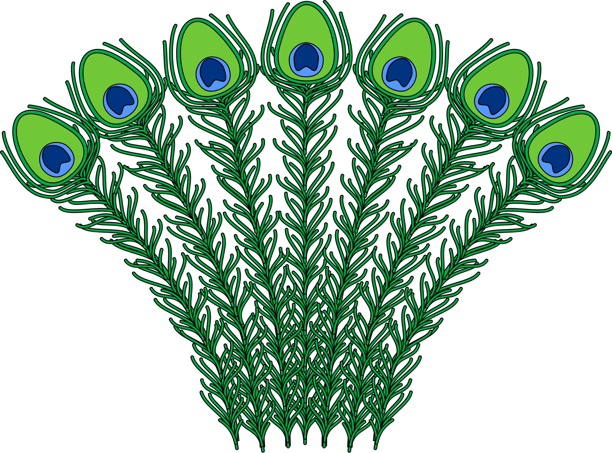 2000x1479 Fileheraldic Peacock Feathers.svg