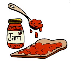 239x206 Jam Sandwich Clipart