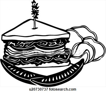 350x307 Sandwich Clip Art Black And White Cliparts