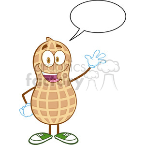 300x300 Royalty Free 6598 Royalty Free Clip Art Happy Peanut Cartoon