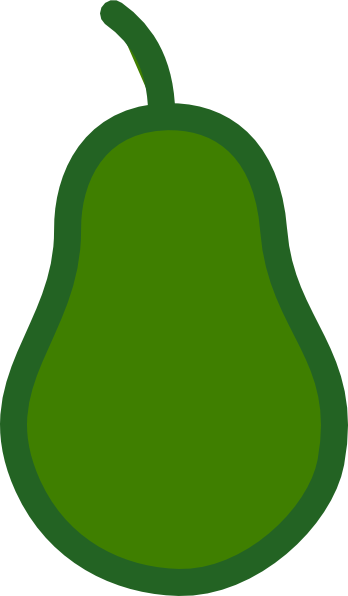 348x596 Green Pear Outline Clip Art