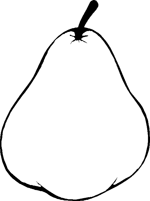 520x693 Pear Outline Clipart