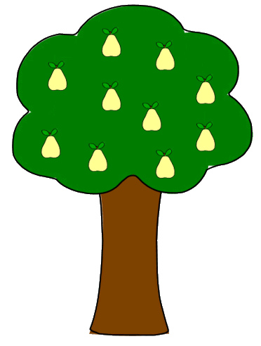 372x492 Pear Tree Clipart