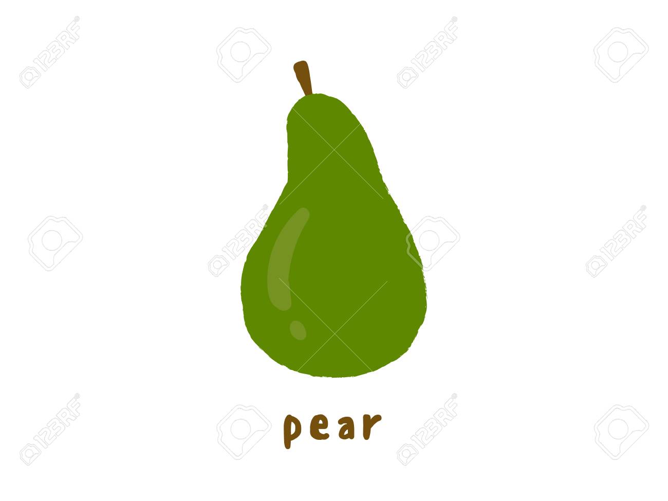 1300x975 Pear. Fruit Icon. Illustration. Child Style. Funny. Clip Art