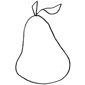 300x300 Pear Clip Art Black And White Clipart Panda