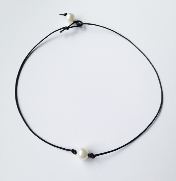 600x615 Drop Shipping Chic Single Cultured Pearl Necklace Pearl Choker